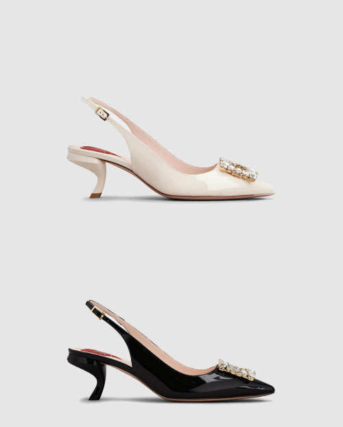 [ROGER VIVIER-로저비비에]스트라스 슬링백 펌프스 6383