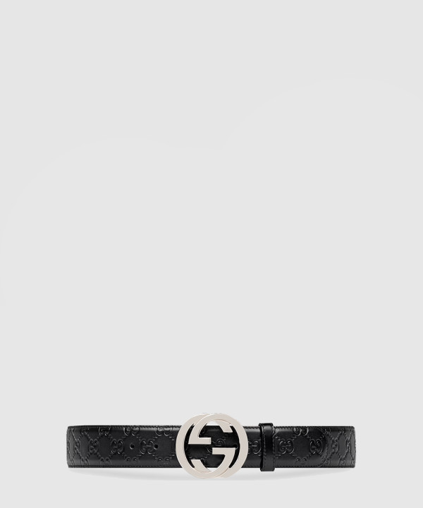 [GUCCI-구찌]‎인터로킹 G 버클 시그니처 벨트 411924