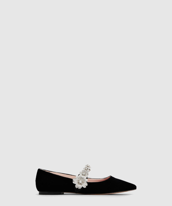 [ROGER VIVIER-로저비비에]부케 플라워 발레리나 플랫슈즈 5023