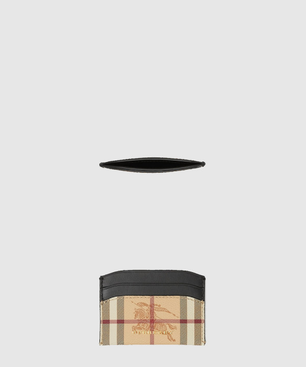 [BURBERRY-버버리]헤이마켓 체크캔버스 레더 카드 케이스 80328661