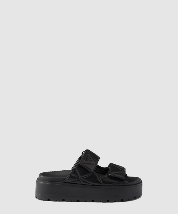 [PRADA-프라다]패딩 나파 가죽 슬라이드 1XZ775