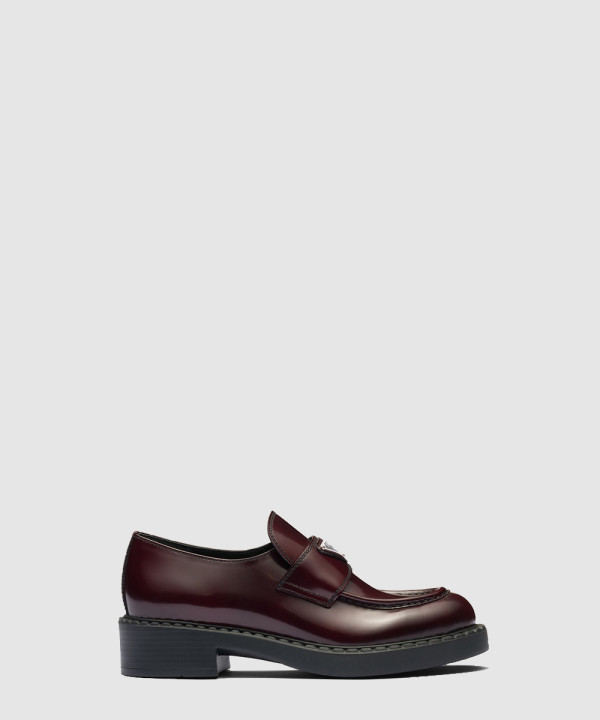 [PRADA-프라다]초콜릿 페이턴트 가죽 로퍼 1D246M