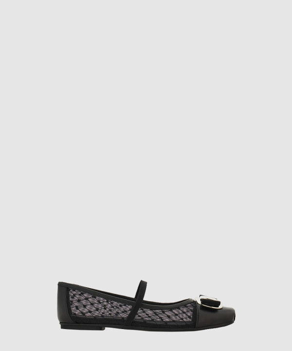 [FERRAGAMO-페레가모]새로운 Vara 브랜드 발레 플랫 01J853