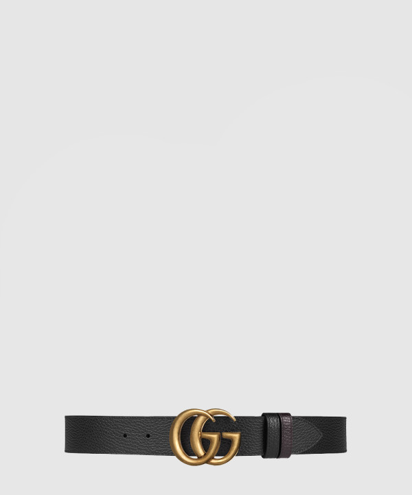 [GUCCI-구찌]더블 G 버클 리버서블 레더 벨트 627055