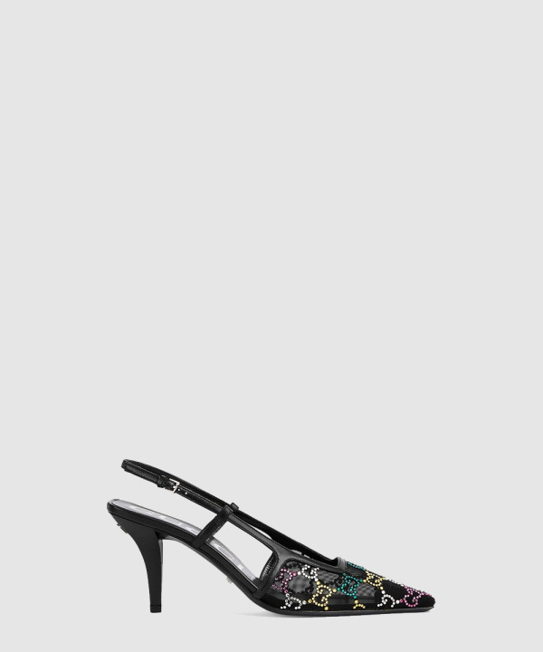 [GUCCI-구찌]크리스털 장식 메시 펌프스 751770